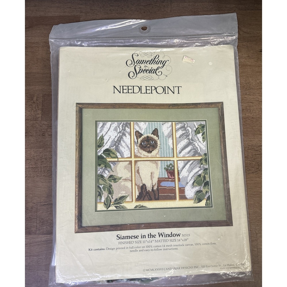 Something Special Siamese In The Window Needlepoint Kit #30515
